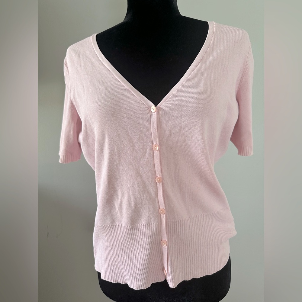 Loft  -Pink‎ V-Neck Button-Up Women's Top
